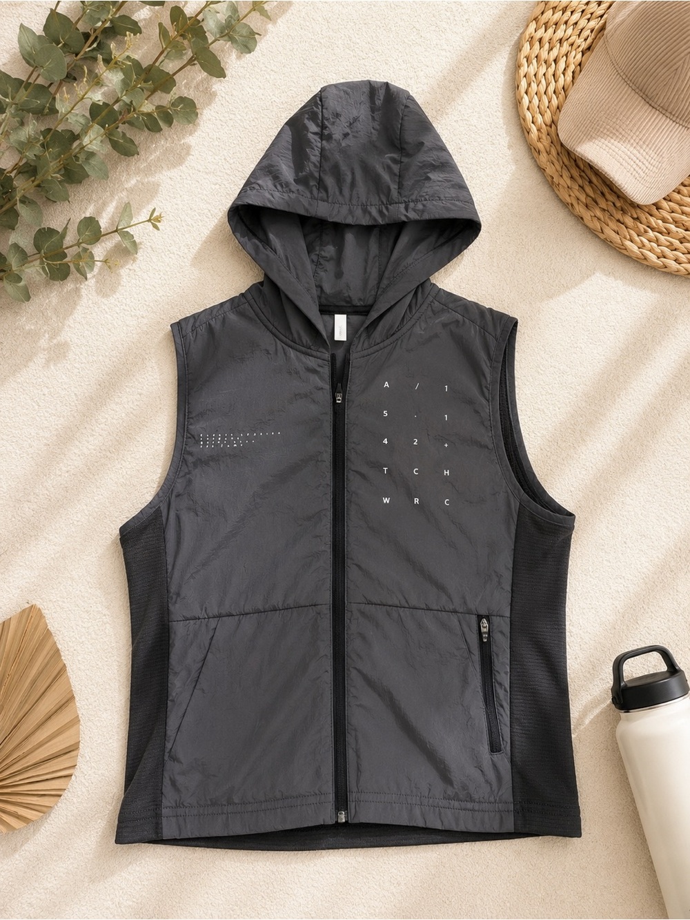 Zara kids Charcoal Hooded Vest